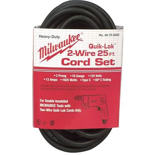 Milwaukee 48-76-5025 25' 2-Wire Quik-Lok Cord