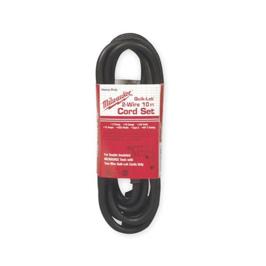 Milwaukee 48-76-5110 10' 2-Wire QUIK-LOK W/Twist Lock Plug Cord