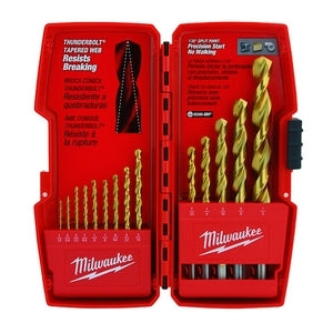 Milwaukee 48-89-0011 14-Piece Thunderbolt Titanium Coated Drill Bits