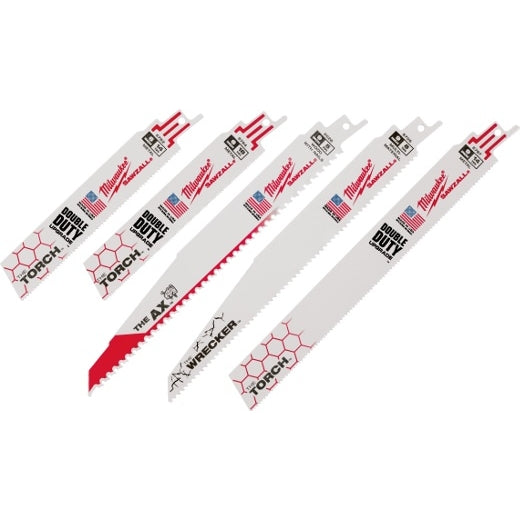 Milwaukee 49-22-1105 5-Piece Demolition SAWZALL Recip Blade Set