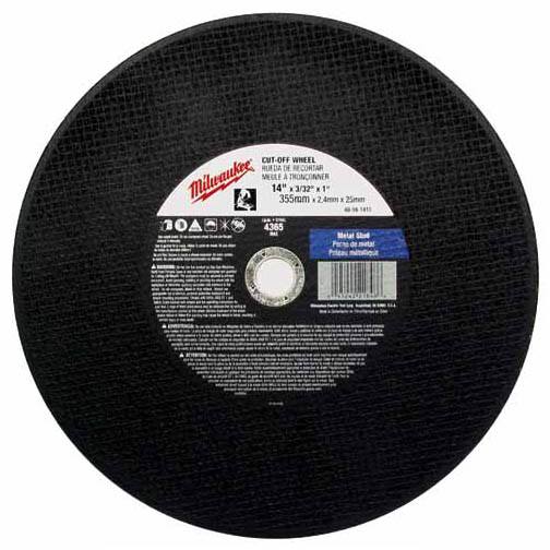 Milwaukee 49-94-1405 14" x 3/32" x 1" Cut-Off Wheel, Type 1