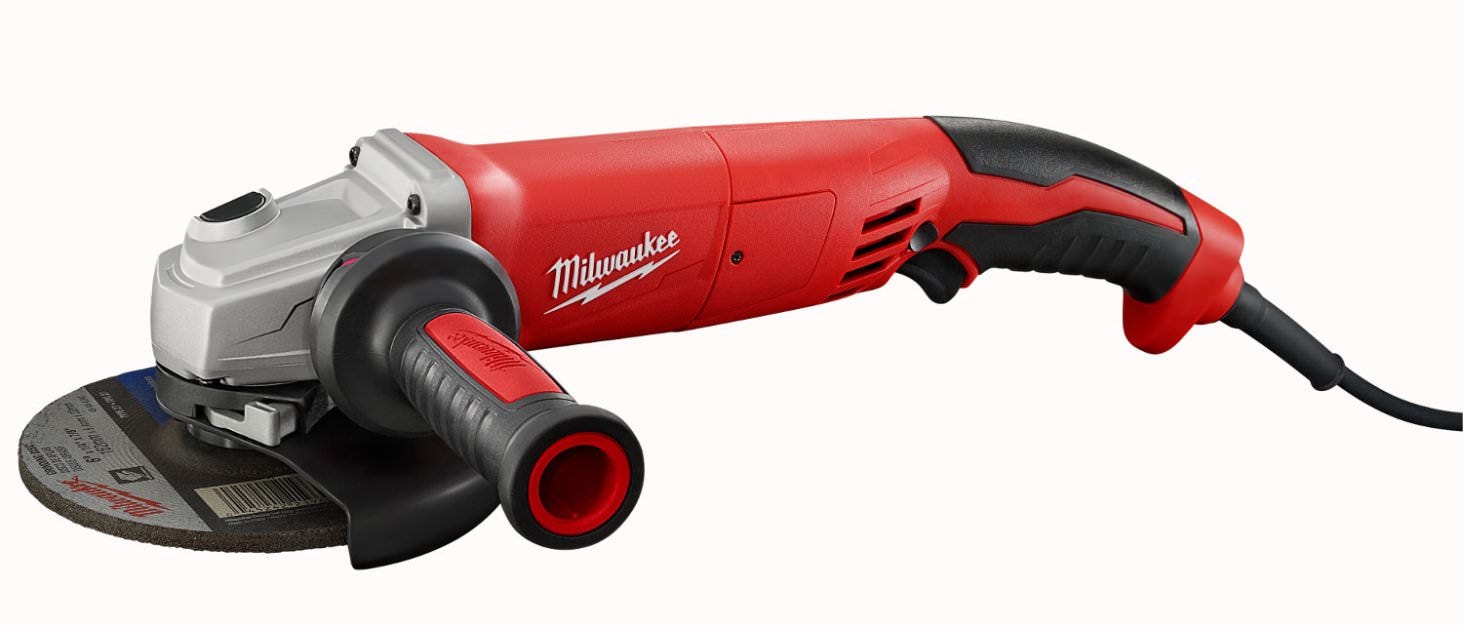 Milwaukee 6124-30 13 Amp 5" Small Angle Grinder Trigger Grip, Lock-On