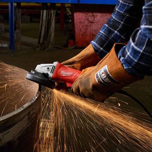 Milwaukee 6141-30 11 Amp 4-1/2" Small Angle Grinder Paddle, Lock-On