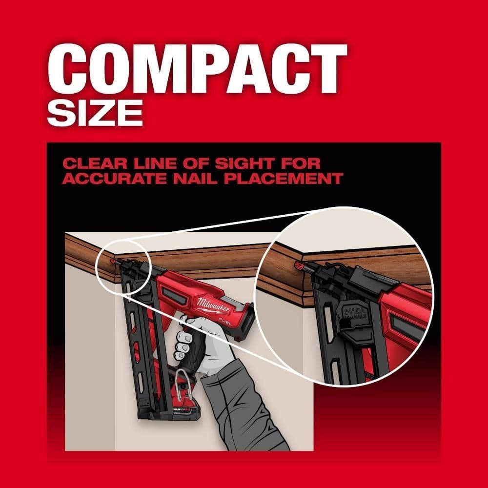 Milwaukee 2839-21HO M18 FUEL 15GA Angled Finish Nailer HIGH OUTPUT Kit