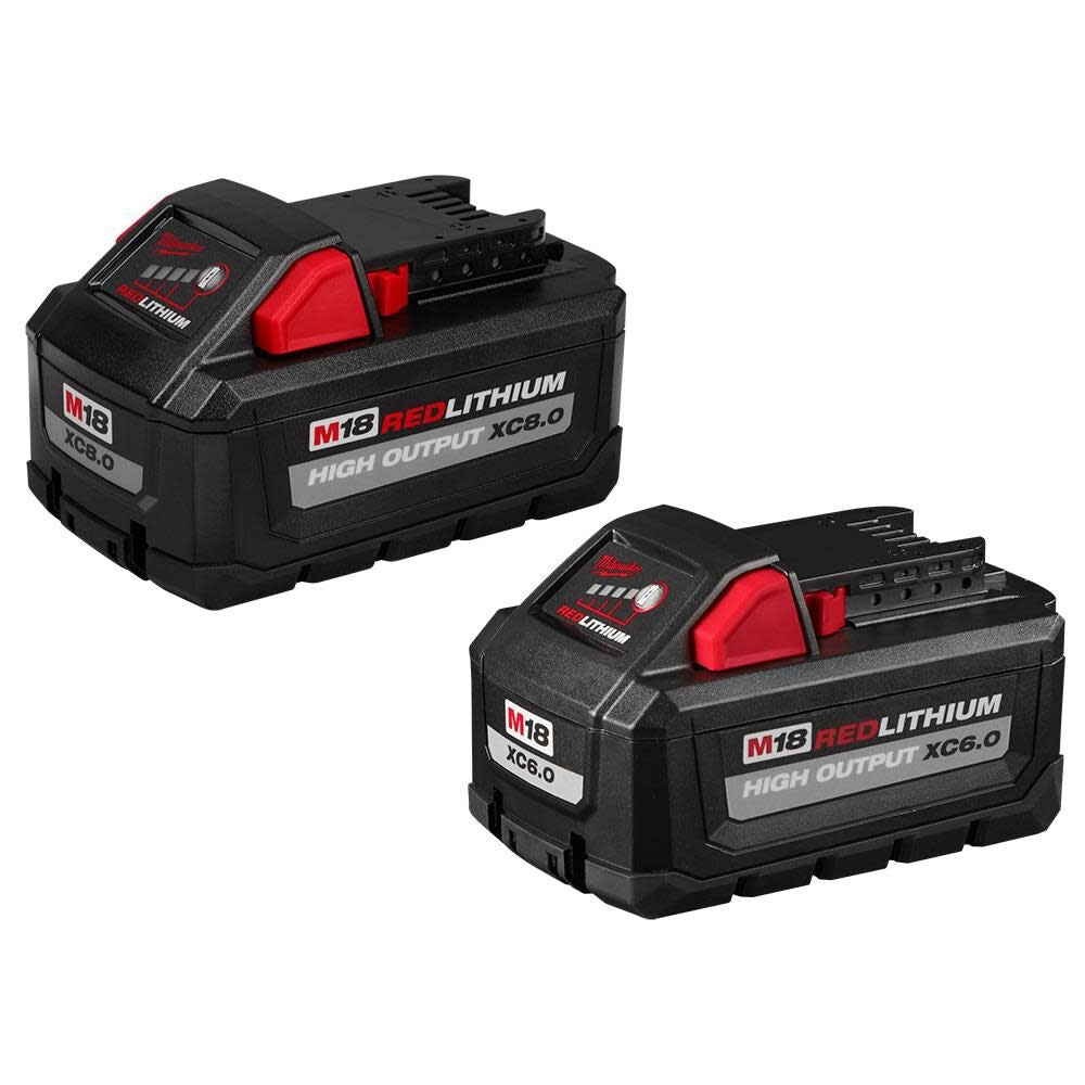 Milwaukee M18 HO 8.0Ah + M18 HO 6.0Ah Battery Value 2-Pack