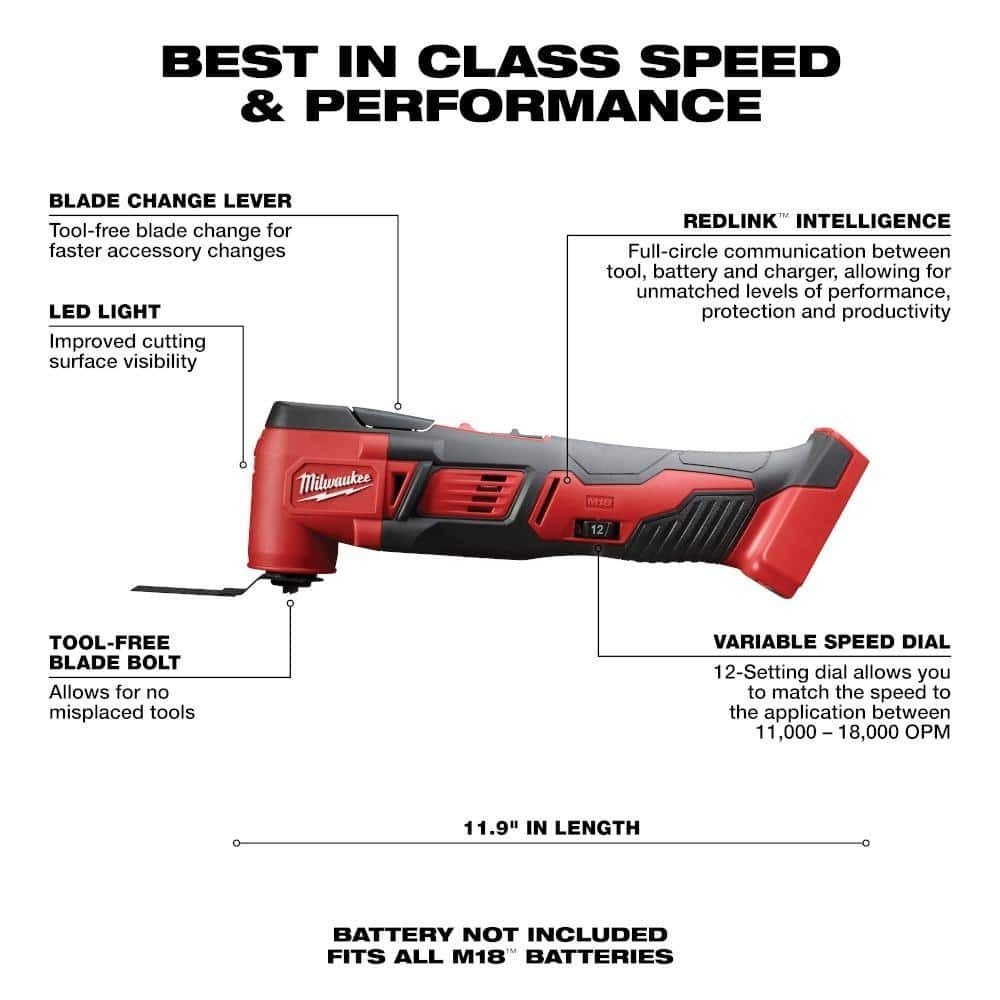 Milwaukee 2626-21HO M18 Multi-Tool Kit w/ Hight Output HO 3.0 Battery and Charger