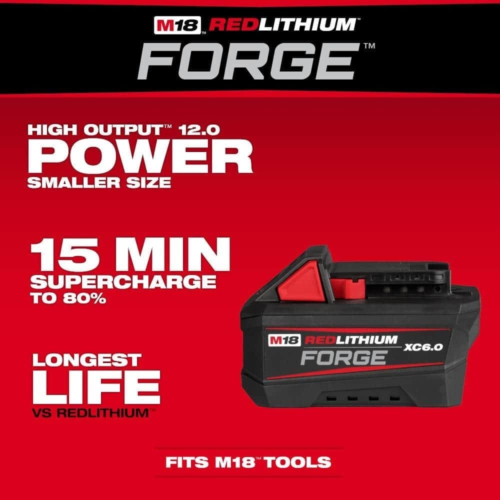 Milwaukee 2821-21F M18 FUEL Brushless Sawzall Reciprocating Saw Kit with FORGE 6.0Ah Battery