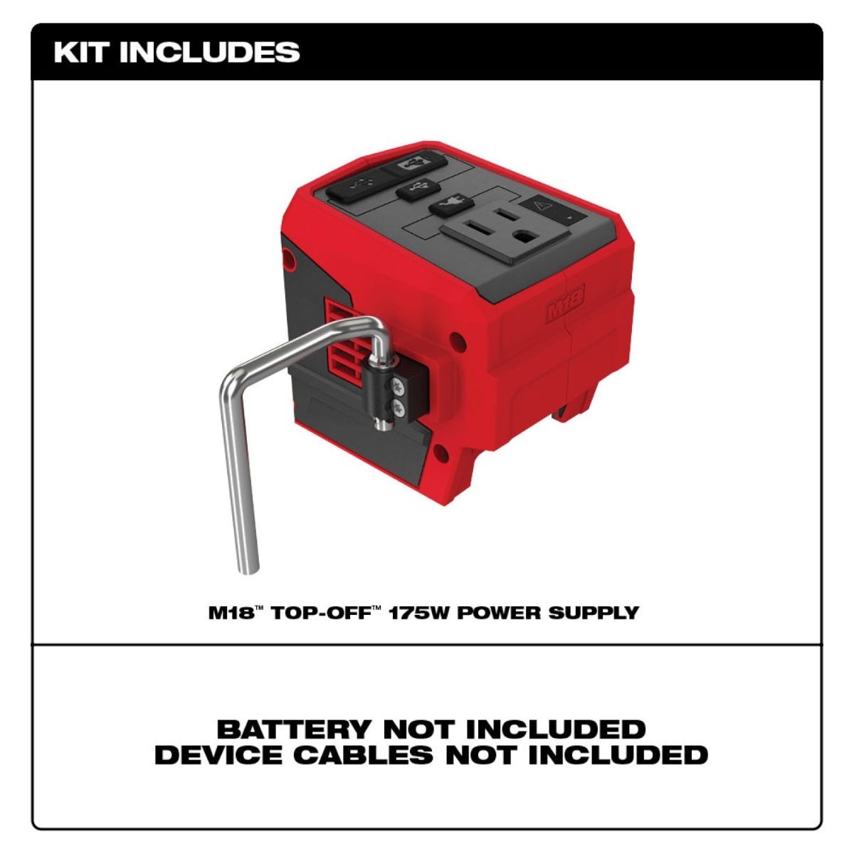 Milwaukee 2846-20 M18 Top Off 175W Power Supply