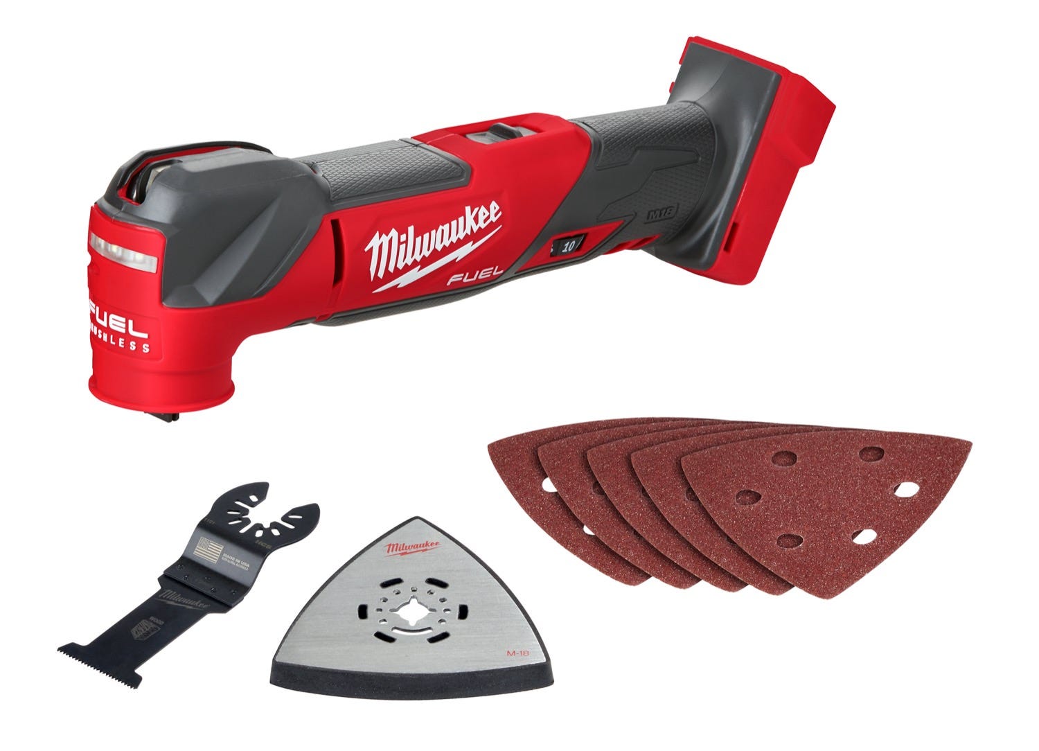 Milwaukee 2836-20 M18 FUEL Oscillating Multi-Tool with Bonus 6-Piece Blade Kit