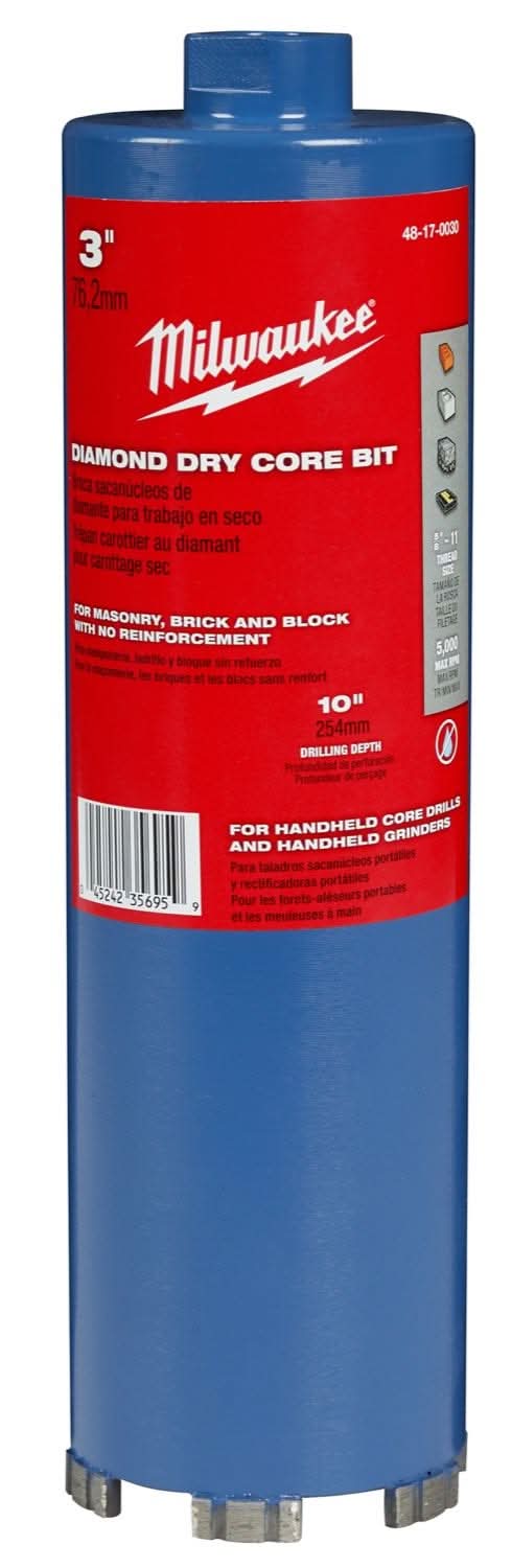 Milwaukee 48-17-0015 1-1/2" Dry Core Masonry Bit
