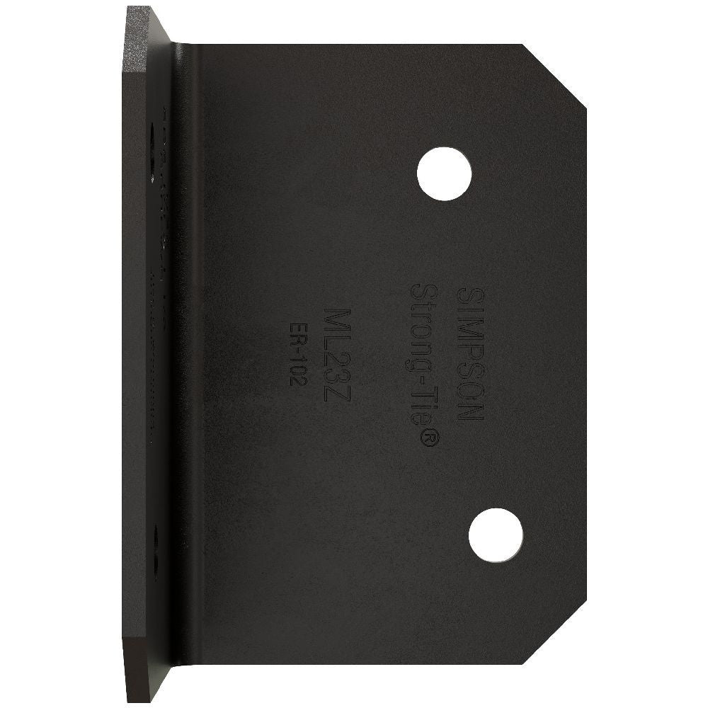 Simpson Strong-Tie ML23PC Outdoor Accents MLPC 2-in. x 3-in. 12-Gauge ZMAX, Black Powder-Coated Medium L Angle