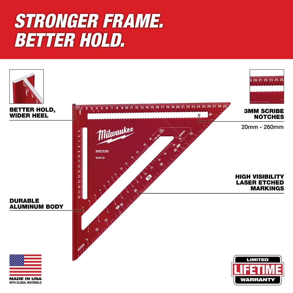 Milwaukee MLSQ1120 300mm Rafter Square