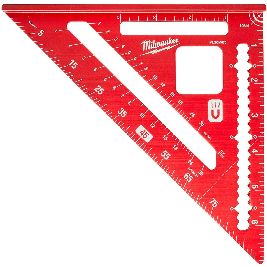 Milwaukee MLSQM070 Magnetic 7" Aluminum Rafter Square