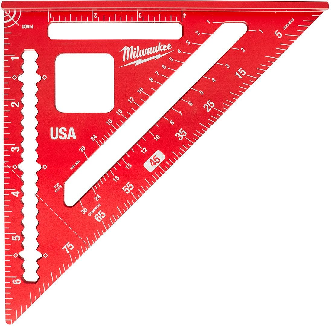 Milwaukee MLSQM070 Magnetic 7" Aluminum Rafter Square