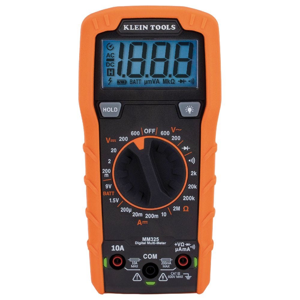 Klein Tools MM325 600V Manual Ranging Digital Multimeter