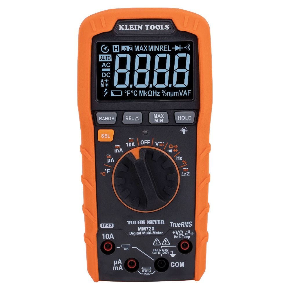 Klein Tools MM720 1,000V TRMS Auto-Ranging Digital Multimeter