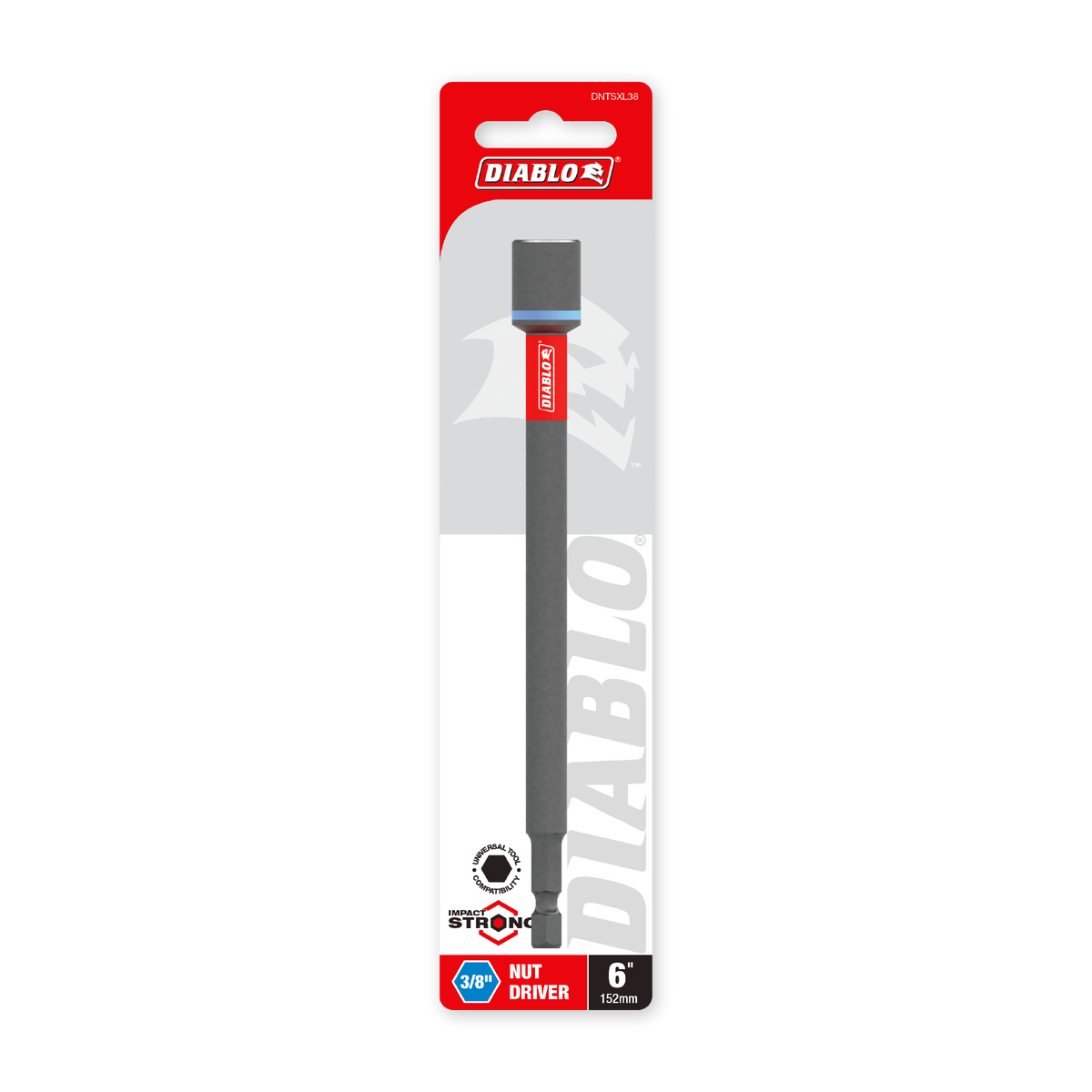 Diablo 3/8 in. x 6 in. Magnetic Nut Driver (DNTSXL38) in retail packaging