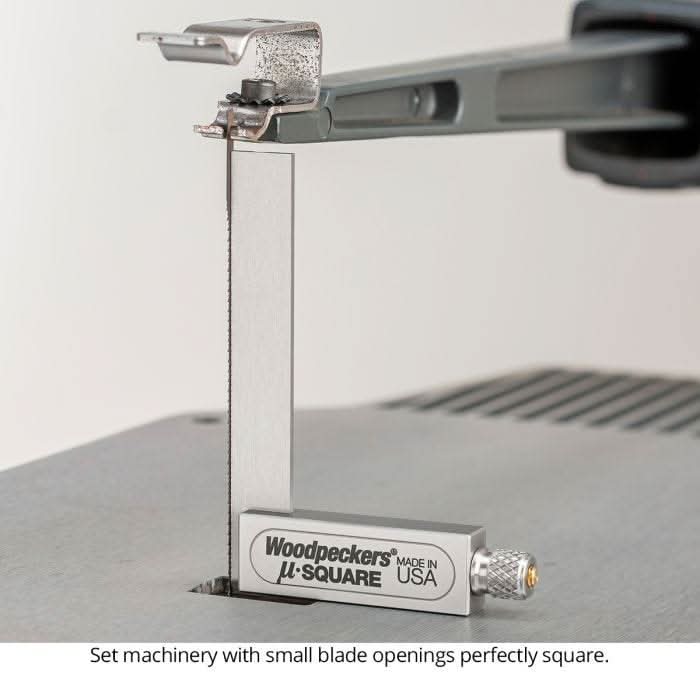 Woodpeckers MJS Micro-Double Square Set w/ 1/2" & 1/4" Blades & Rack-It
