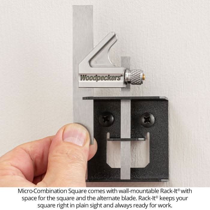 Woodpeckers MJS Micro-Double Square Set w/ 1/2" & 1/4" Blades & Rack-It