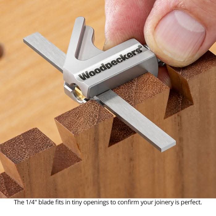 Woodpeckers MJS Micro-Double Square Set w/ 1/2" & 1/4" Blades & Rack-It