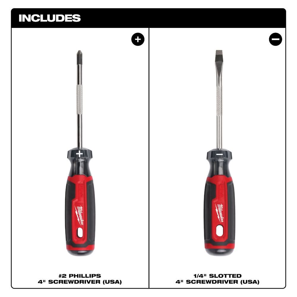 Milwaukee MT200-2 2-Piece Cushion Grip Screwdriver Set