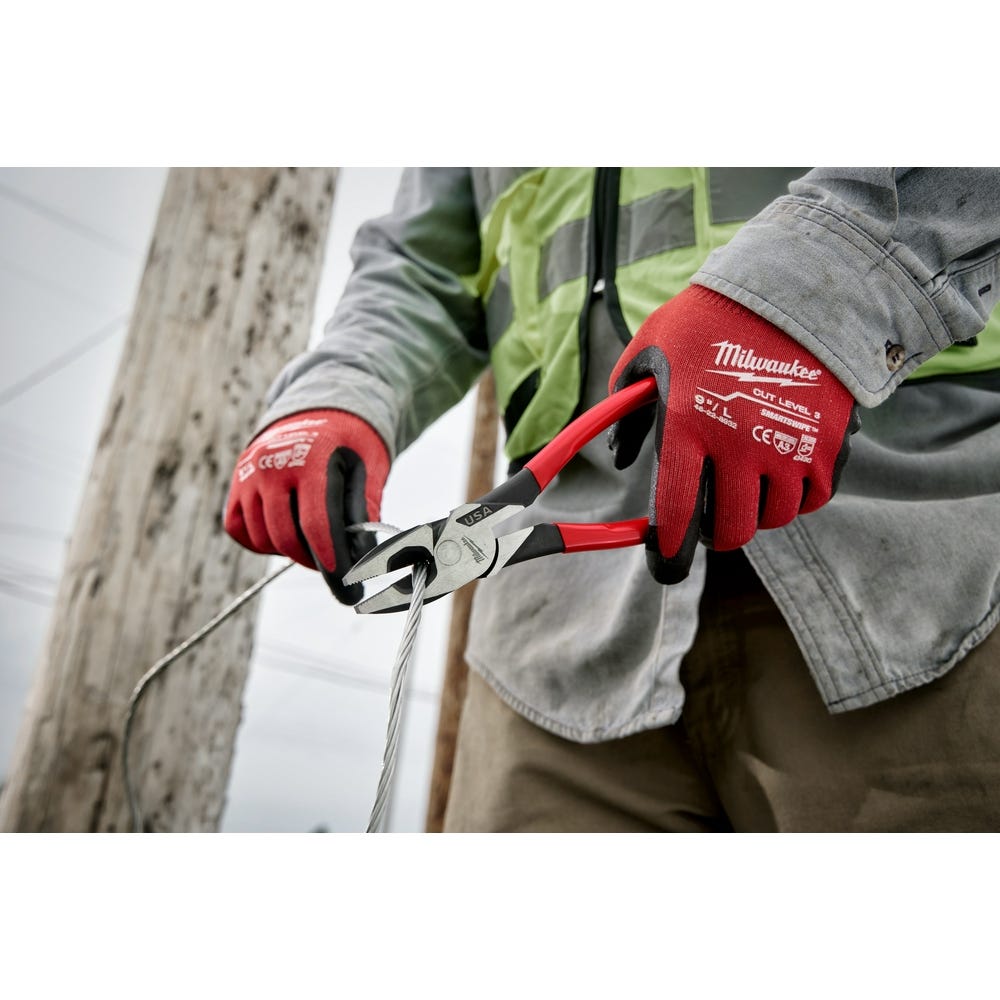 Milwaukee MT500 9" Lineman's Dipped Grip Pliers (Made in the USA)