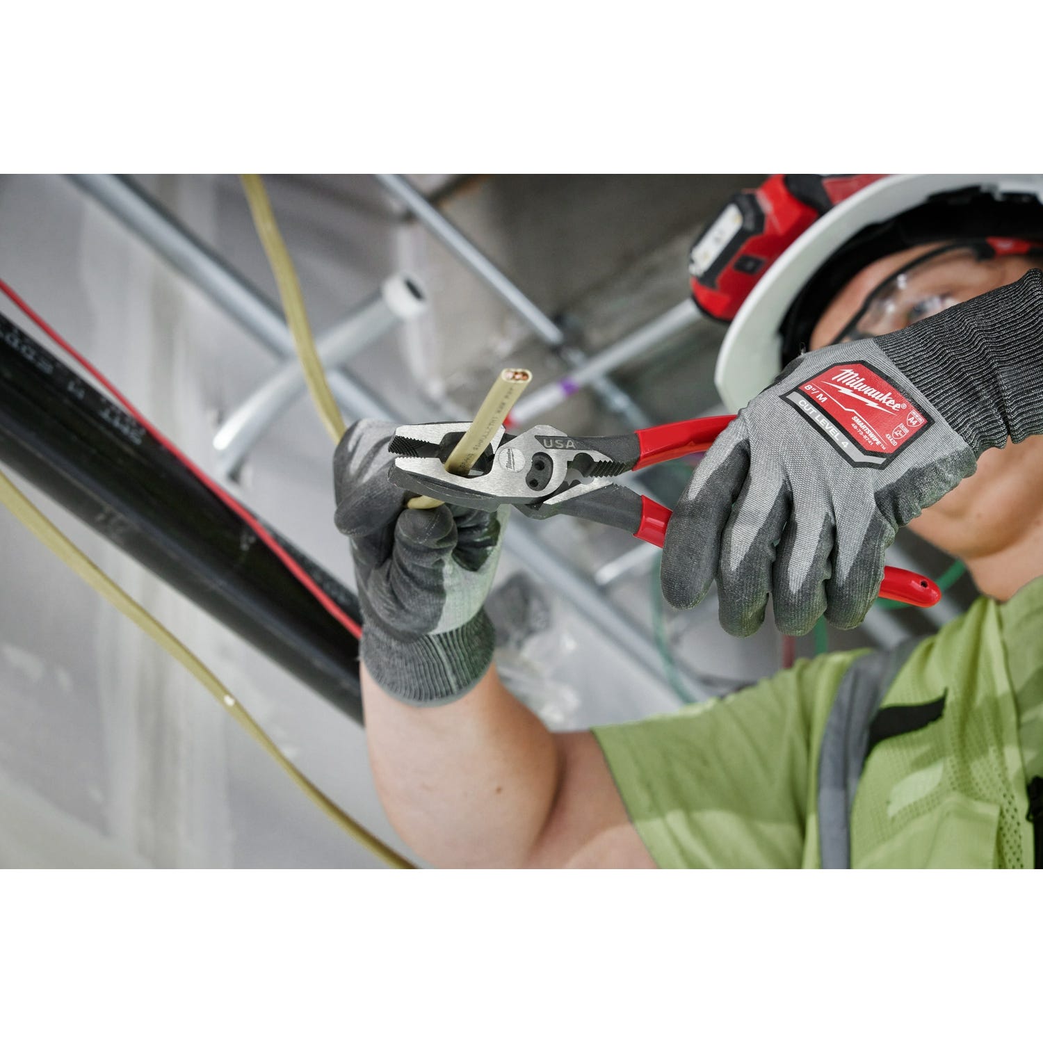 Milwaukee MT500C 9" Lineman's Dipped Grip Pliers w/ Crimper & Bolt Cutter (Made in the USA)