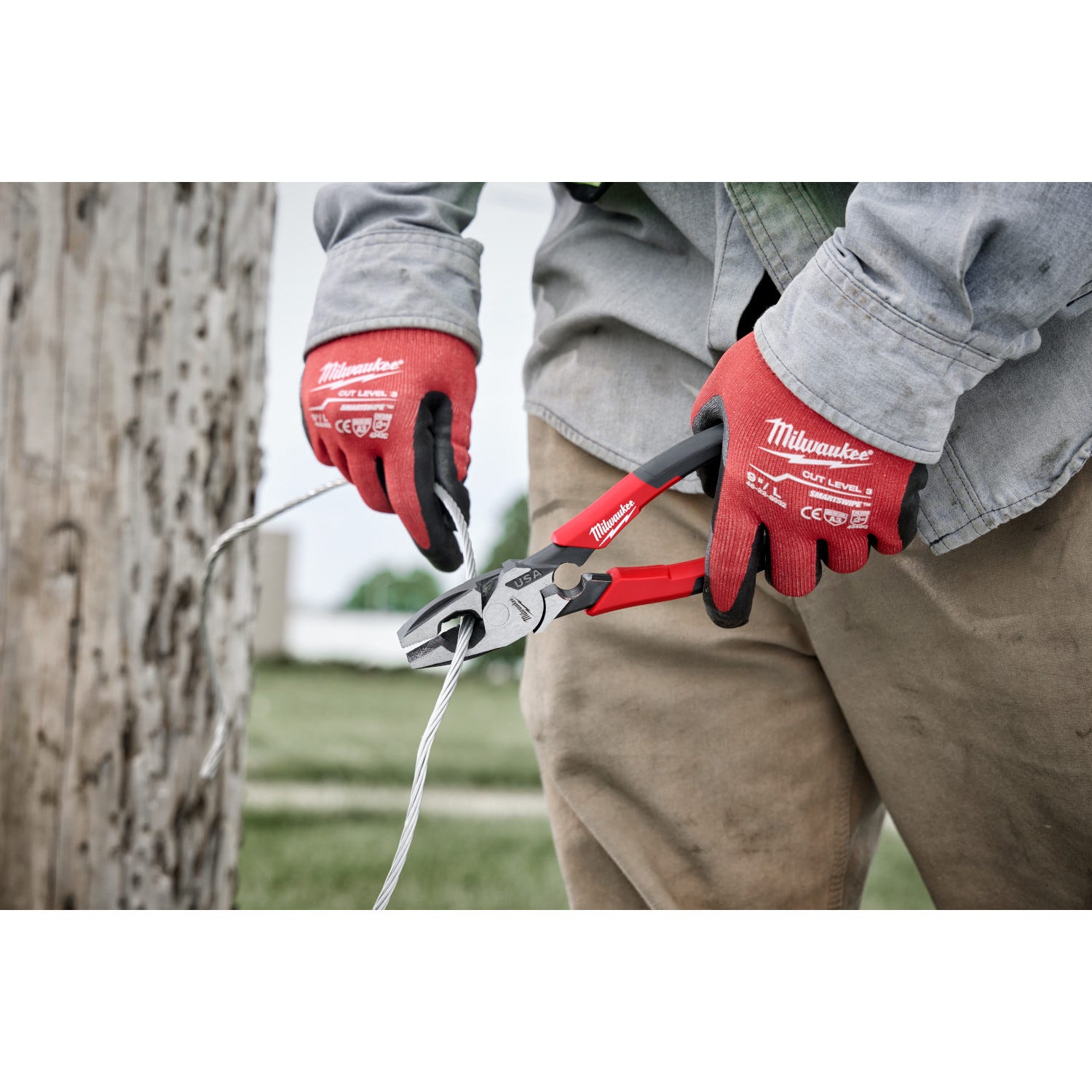 Milwaukee MT550 9" Lineman's Comfort Grip Pliers (Made in the USA)