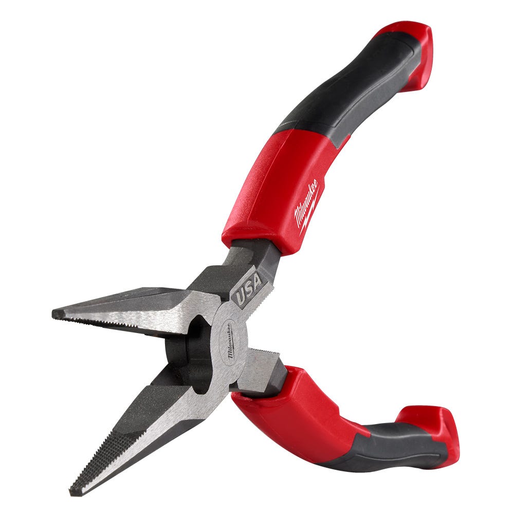 Milwaukee MT555 8" Long Nose Comfort Grip Pliers (Made in the USA)