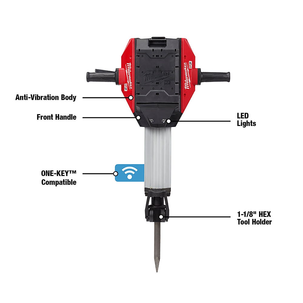 Milwaukee MXF368-1XC MX FUEL Cordless ONE-KEY Breaker Demolition Hammer