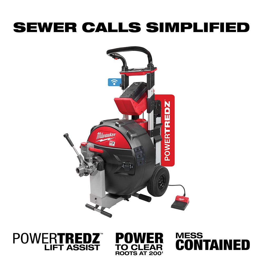 Milwaukee MXF501-1CP MX FUEL Cordless ONE-KEY Sewer Drum Machine w/ POWERTREDZ