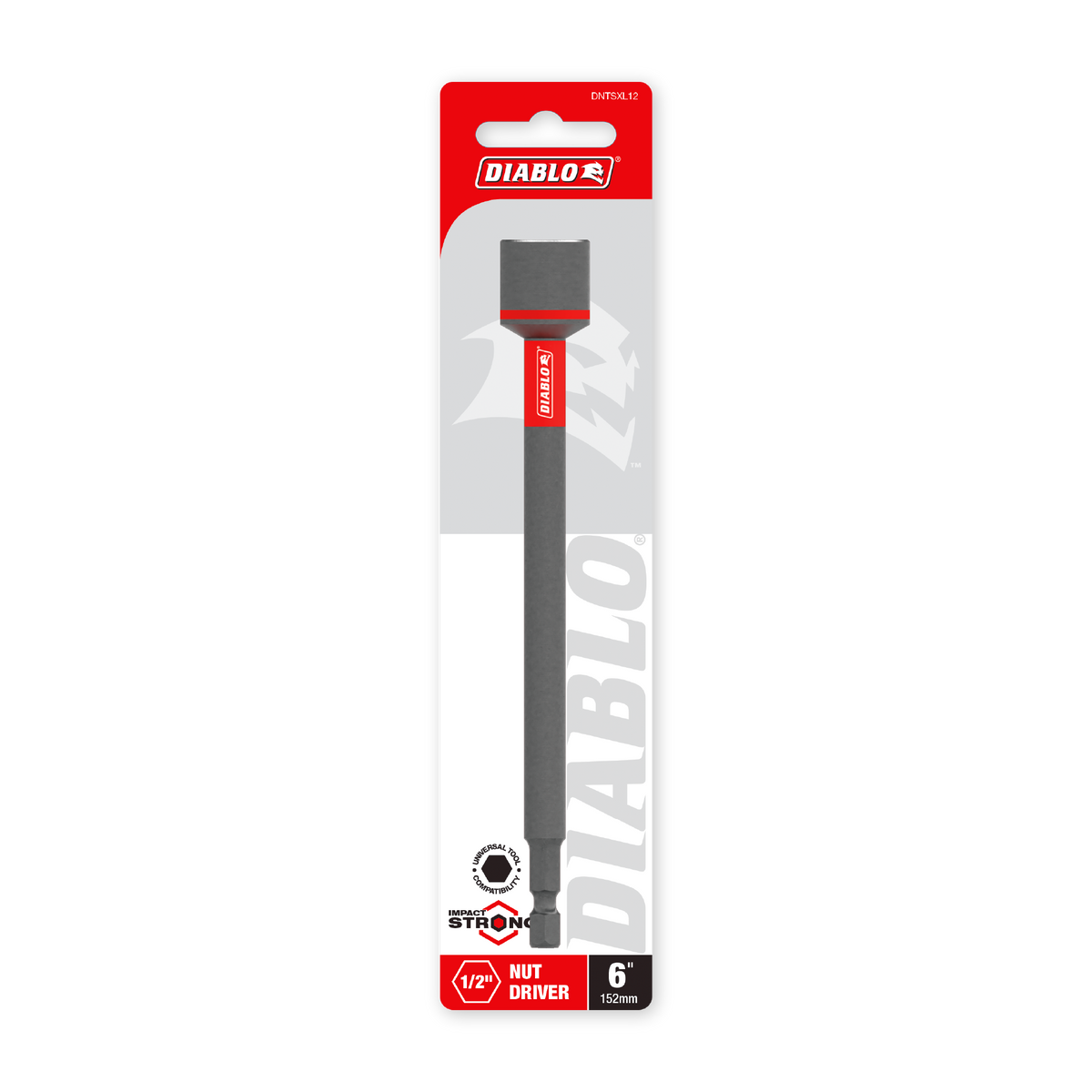 Diablo 1/2 in. x 6 in. Magnetic Nut Driver (DNTSXL12) in retail packaging