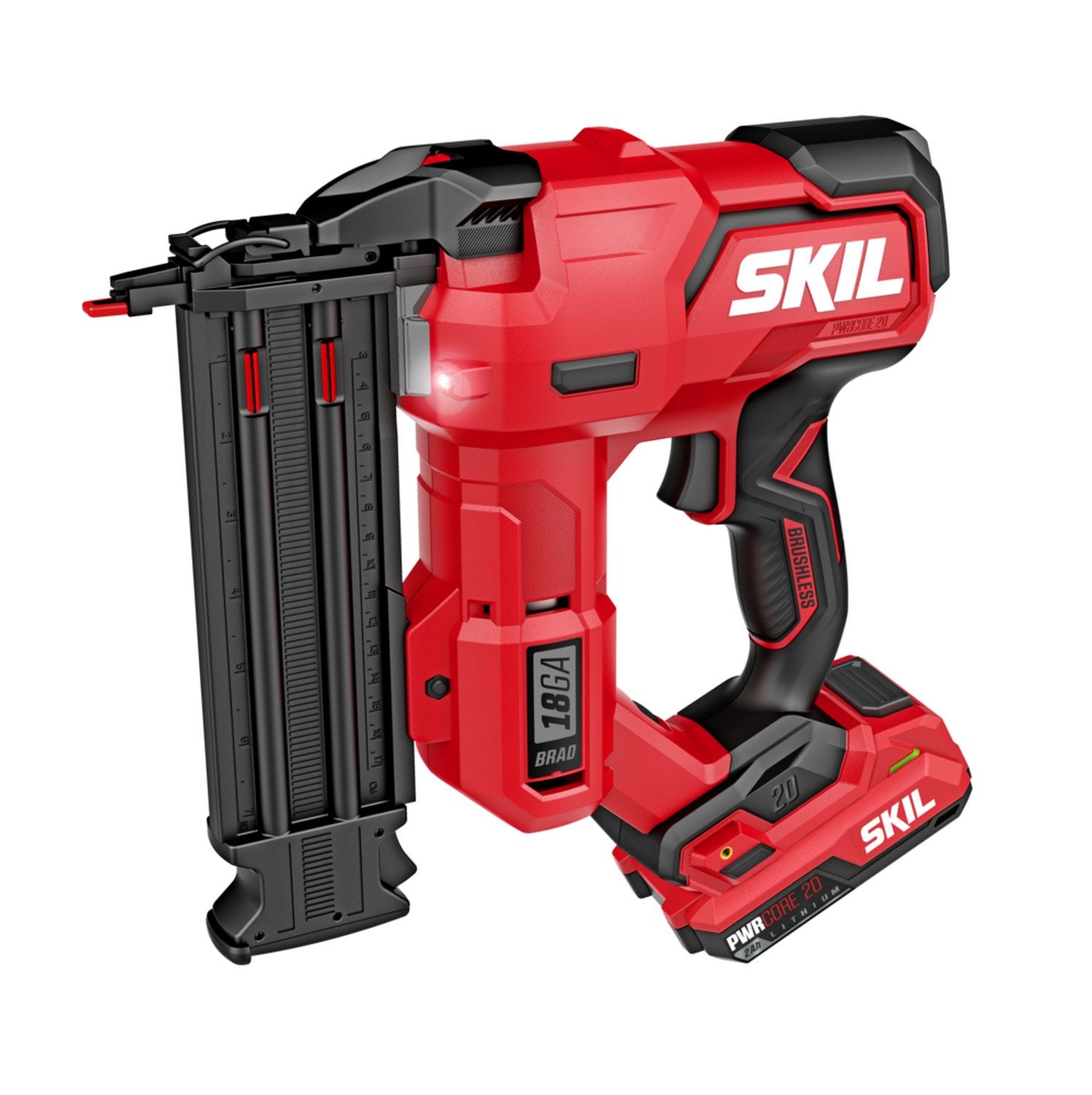 SKIL NA1800B-10 SKIL NA1800B-10 PWR CORE 20 Brushless 20V 18Ga Brad Nailer Kit