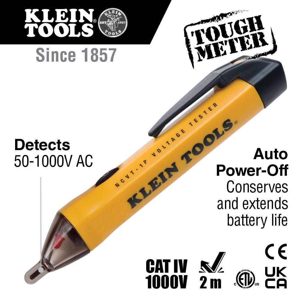 Klein 69149P Multimeter Test Kit, Digital Multimeter, Non-Contact Volt Tester, Receptacle Tester