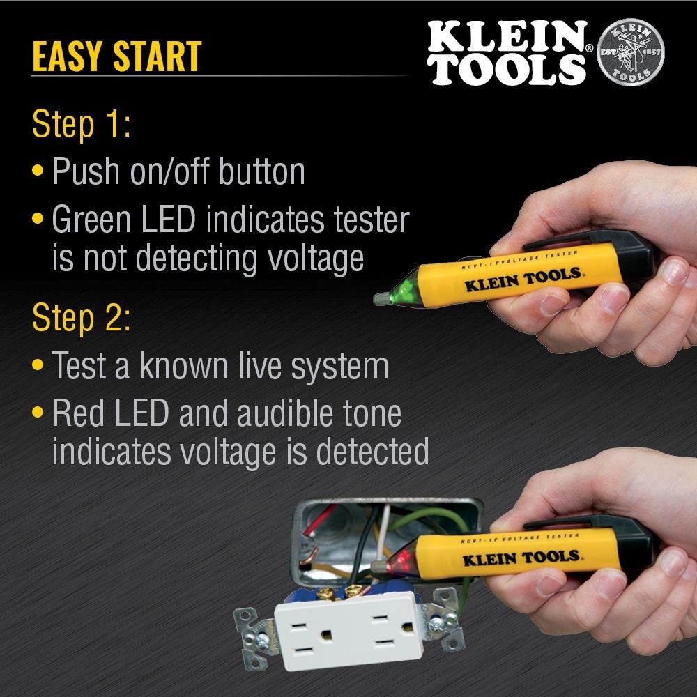 Klein 69149P Multimeter Test Kit, Digital Multimeter, Non-Contact Volt Tester, Receptacle Tester