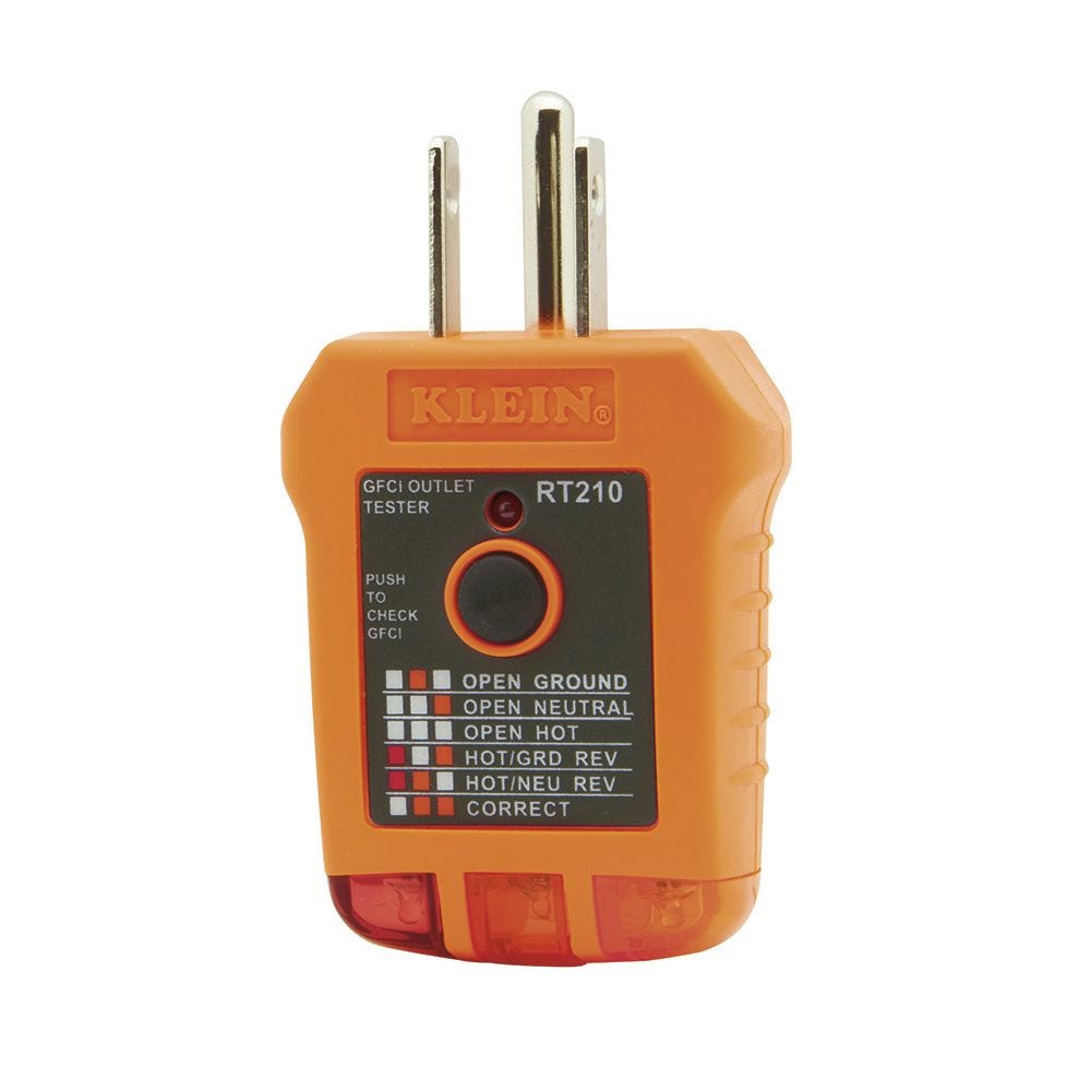 Klein Tools NCVT1XTKIT 70 - 1000V Non-Contact AC Voltage and GFCI Receptacle Tester Kit