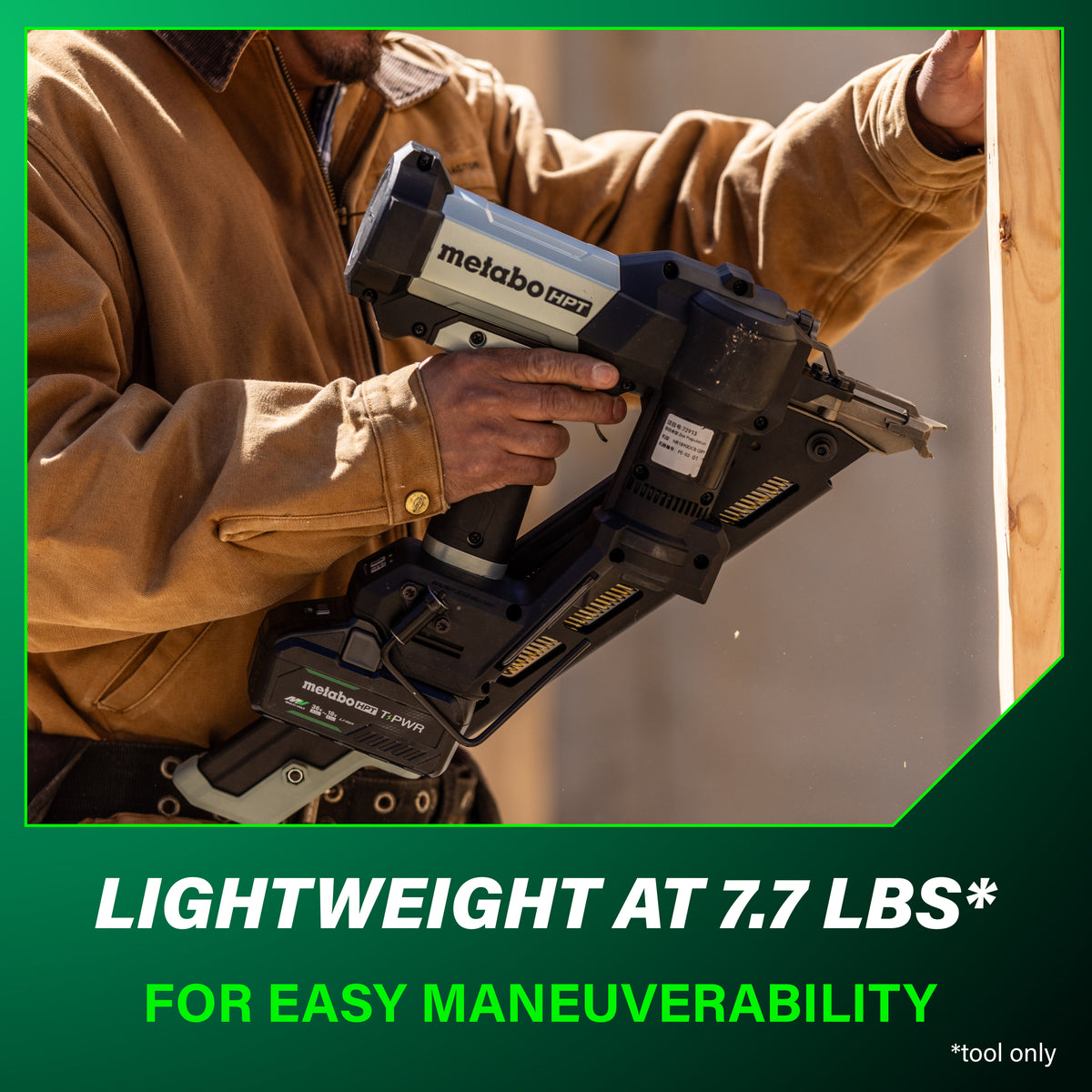 Metabo HPT 18V Cordless Pneumatic 30-Degree 3-1/2-in. Framing Nailer, 10.0Ah Kit (NR1890DCBQRY)