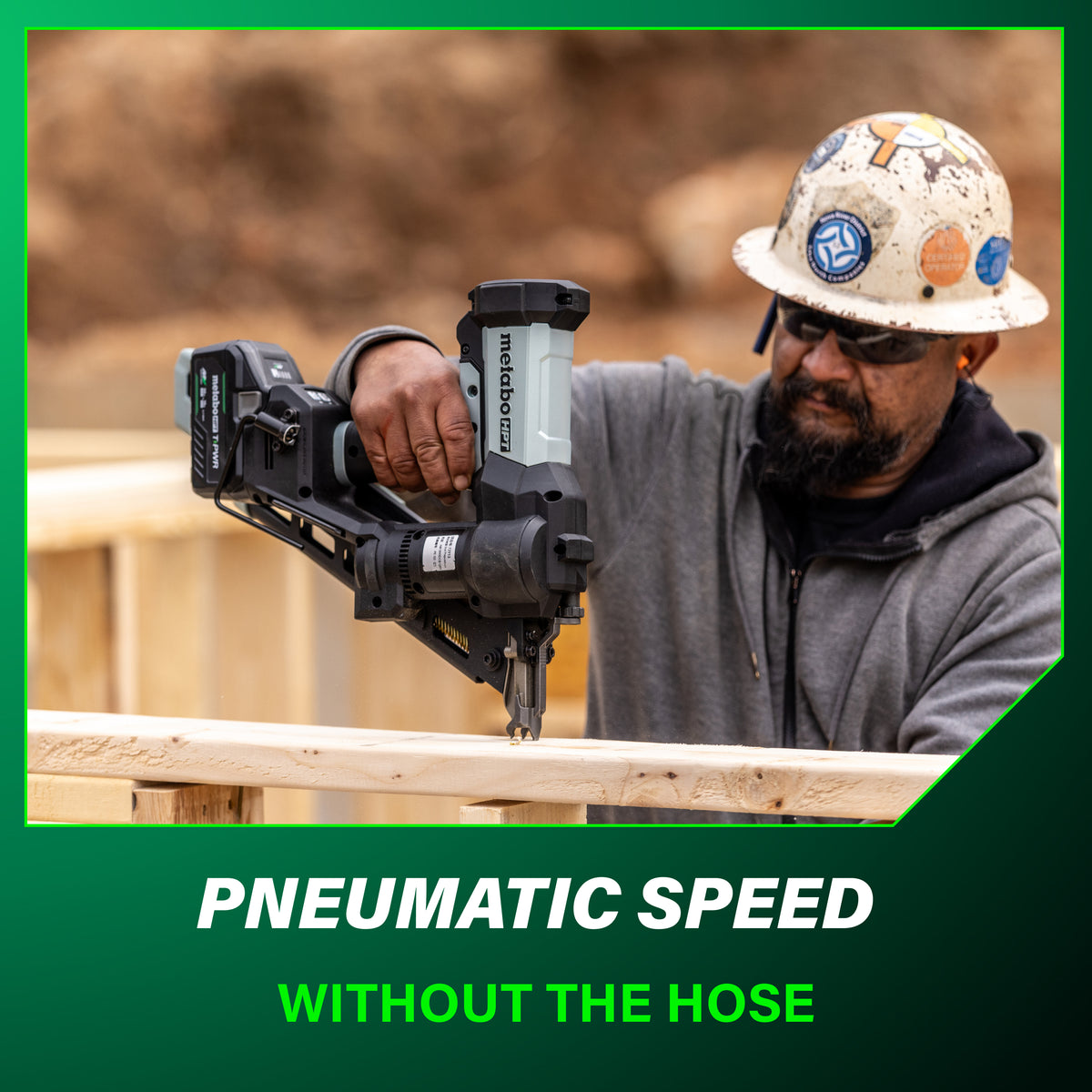 Metabo HPT 18V Cordless Pneumatic 30-Degree 3-1/2-in. Framing Nailer, 10.0Ah Kit (NR1890DCBQRY)