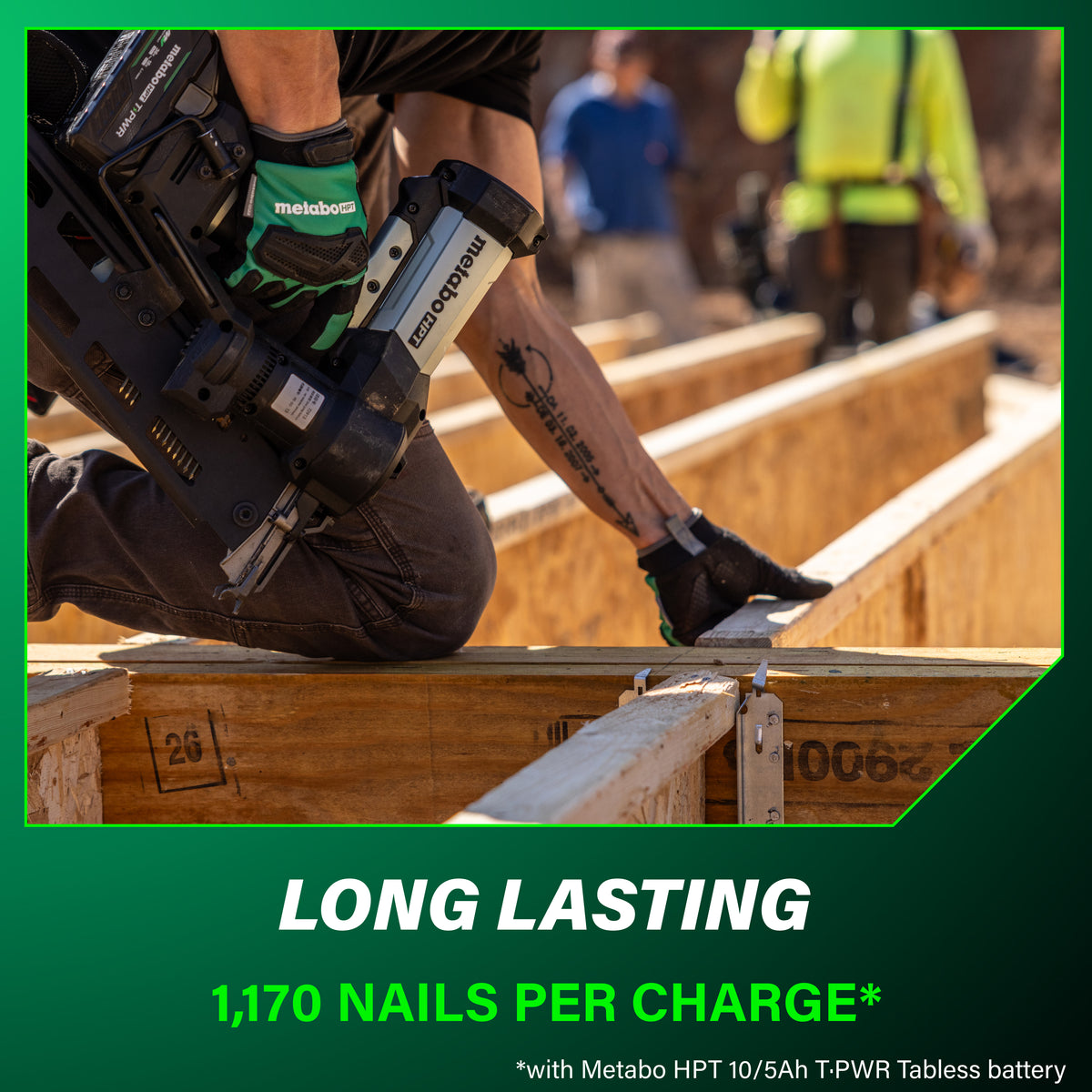 Metabo HPT 18V Cordless Pneumatic 30-Degree 3-1/2-in. Framing Nailer, 10.0Ah Kit (NR1890DCBQRY)