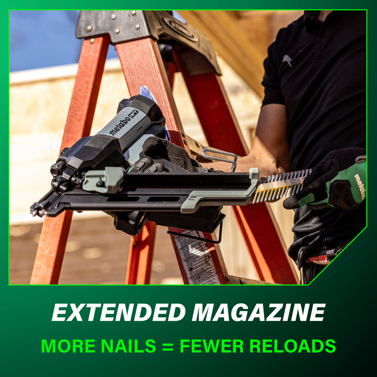 Metabo HPT 18V Cordless Pneumatic 30-Degree 3-1/2-in. Framing Nailer, 10.0Ah Kit (NR1890DCBQRY)