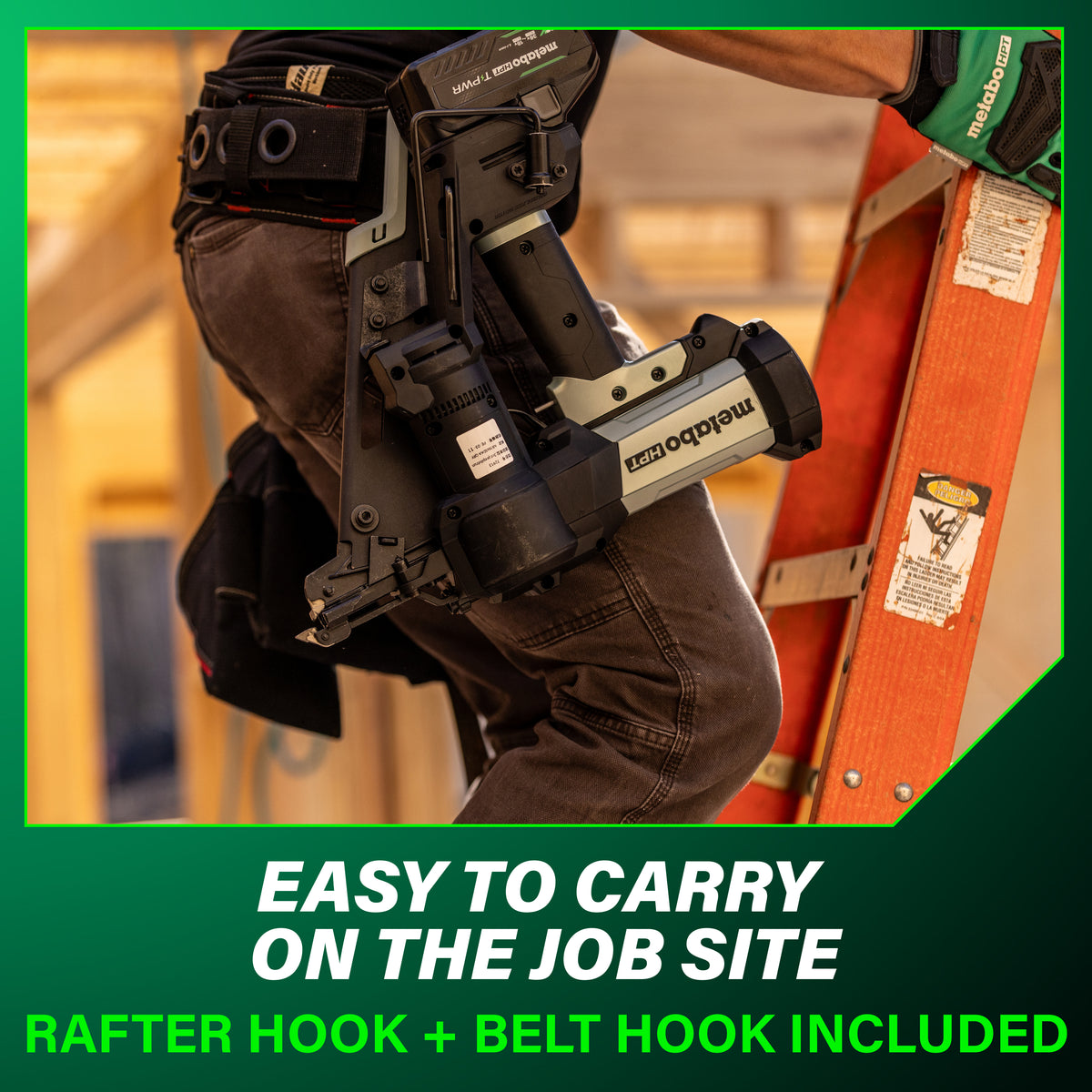 Metabo HPT 18V Cordless Pneumatic 21-Degree 3-1/2-in. Framing Nailer, 10.0Ah Kit (NR1890DRBQRY)