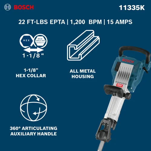 Bosch 11335K Corded Jack 35 Lb. Breaker Hammer