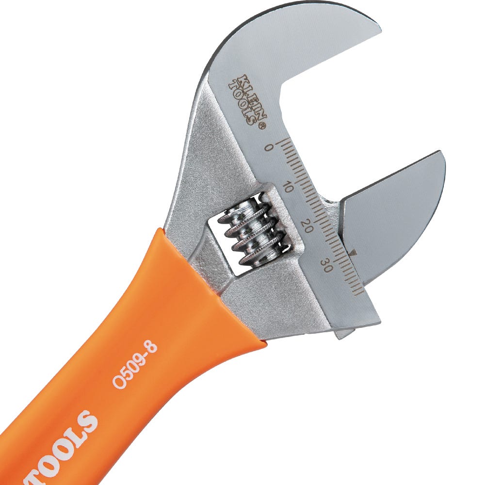 Klein Tools O5098 Extra-Wide Jaw Adjustable Wrench, 8 in.