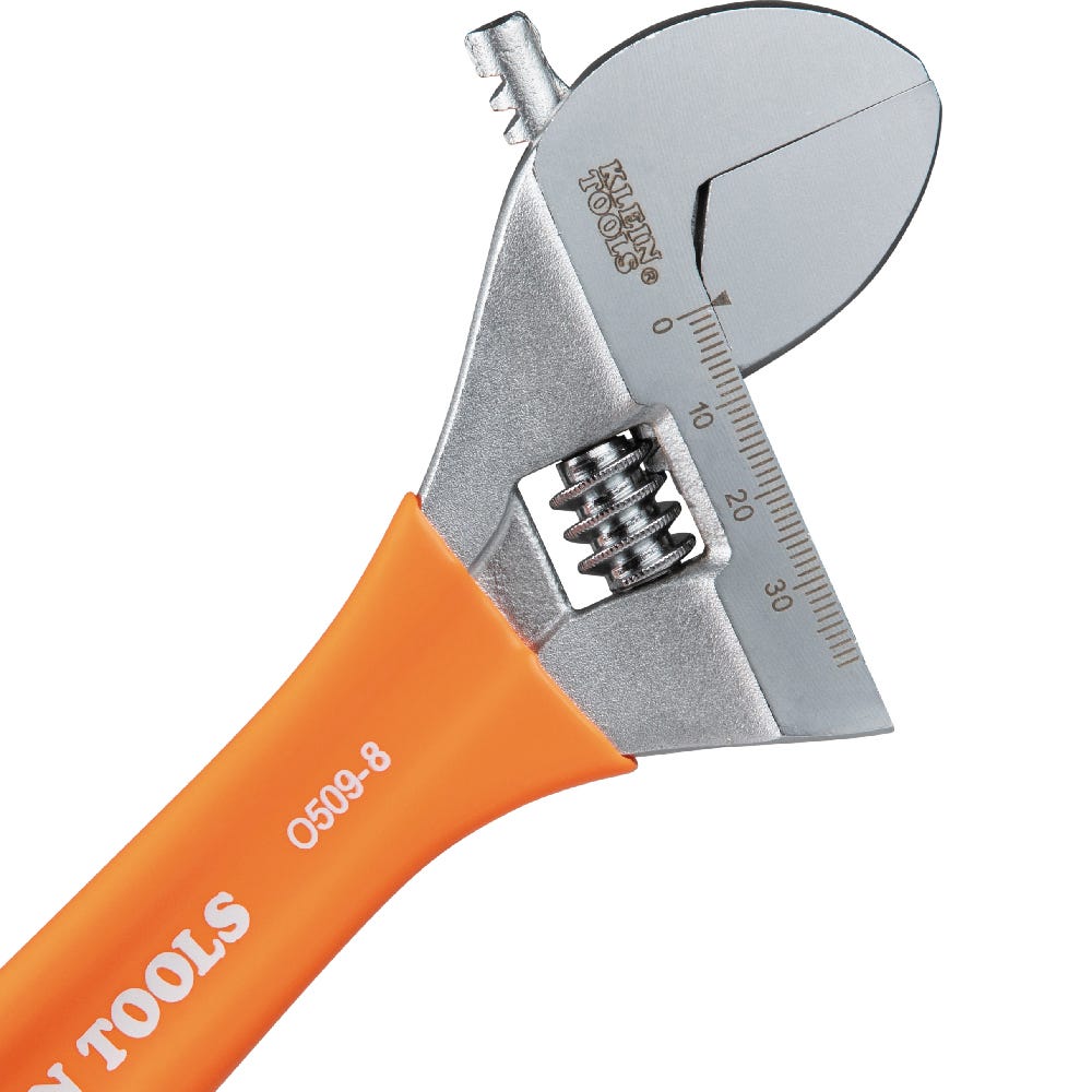 Klein Tools O5098 Extra-Wide Jaw Adjustable Wrench, 8 in.