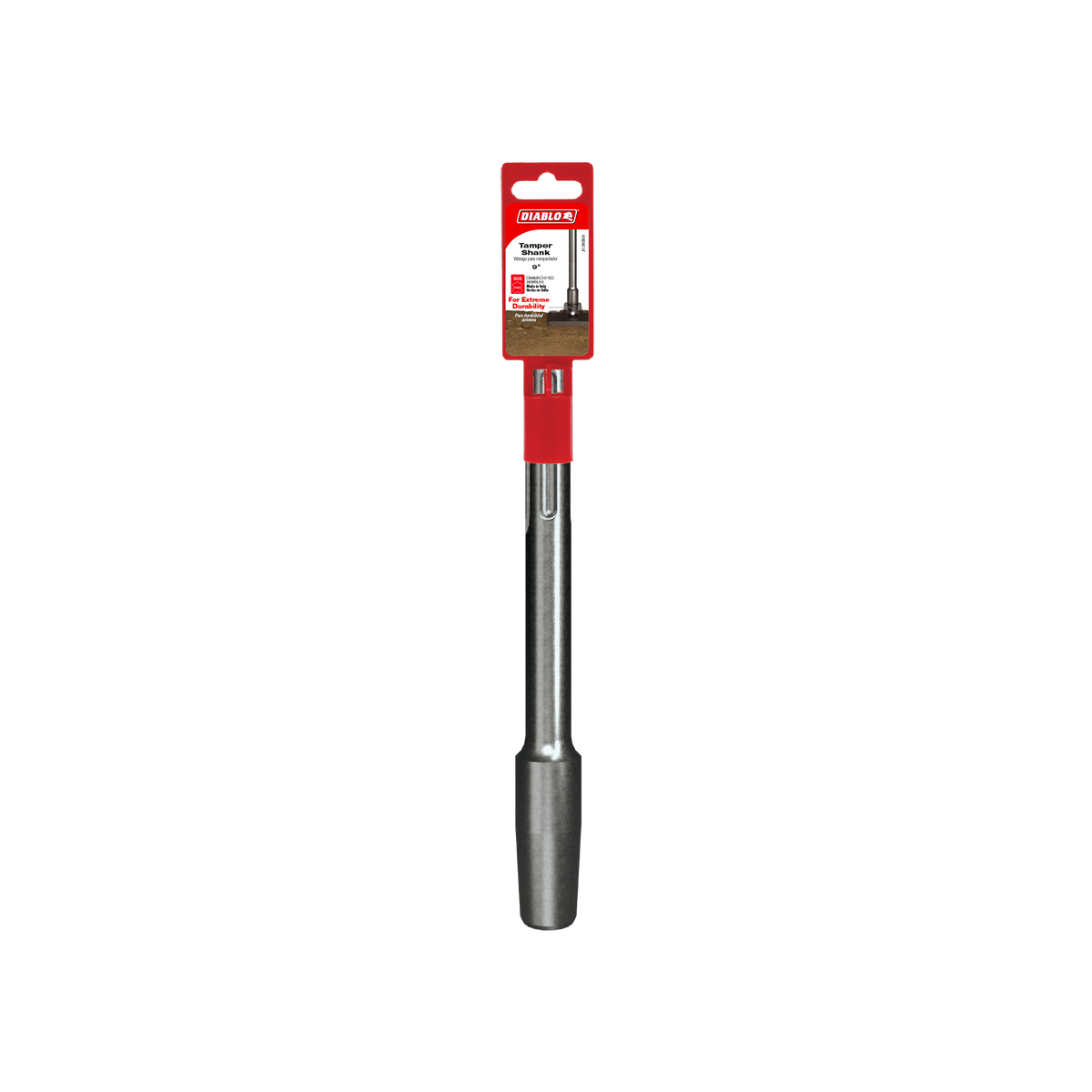 Diablo 9 in. SDS-Max Tamper Plate Shank (DMAMXCH1150) in retail packaging