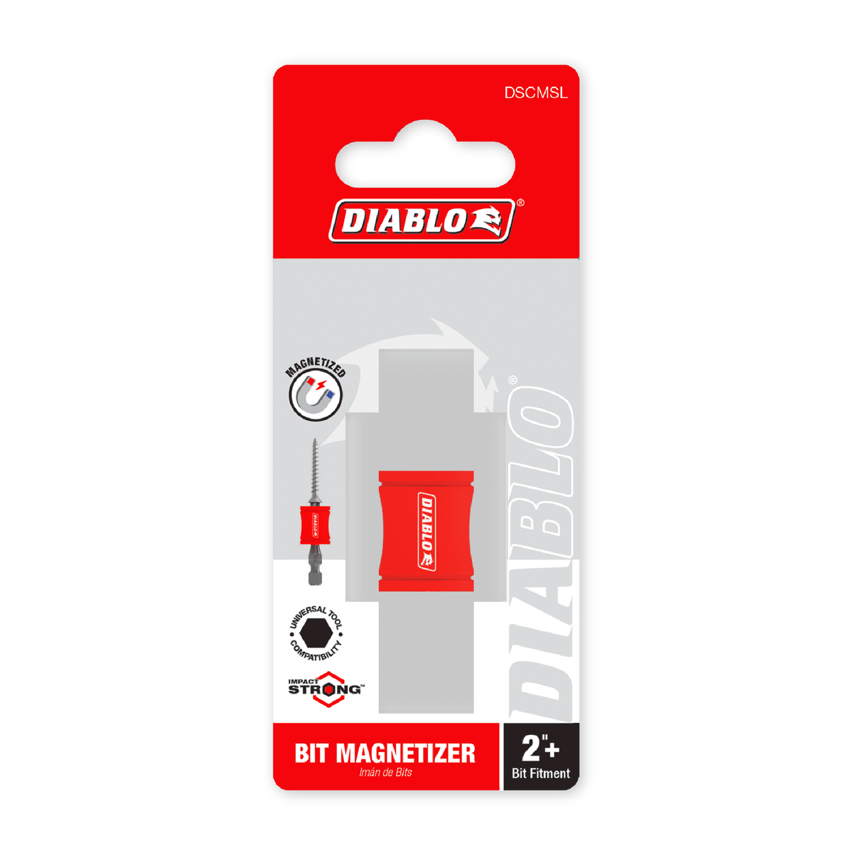 Diablo 2 in.+ Drive Bit Long Magnetic Sleeve (DSCMSL) in retail packaging
