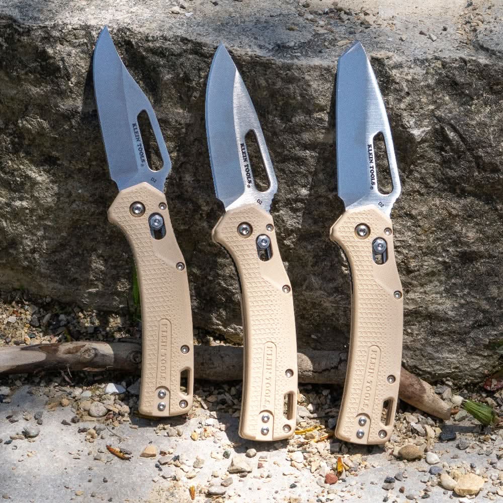 Klein Tools OGK001TNT KTO Resurgence Knife, Tanto Blade, Sand Handle