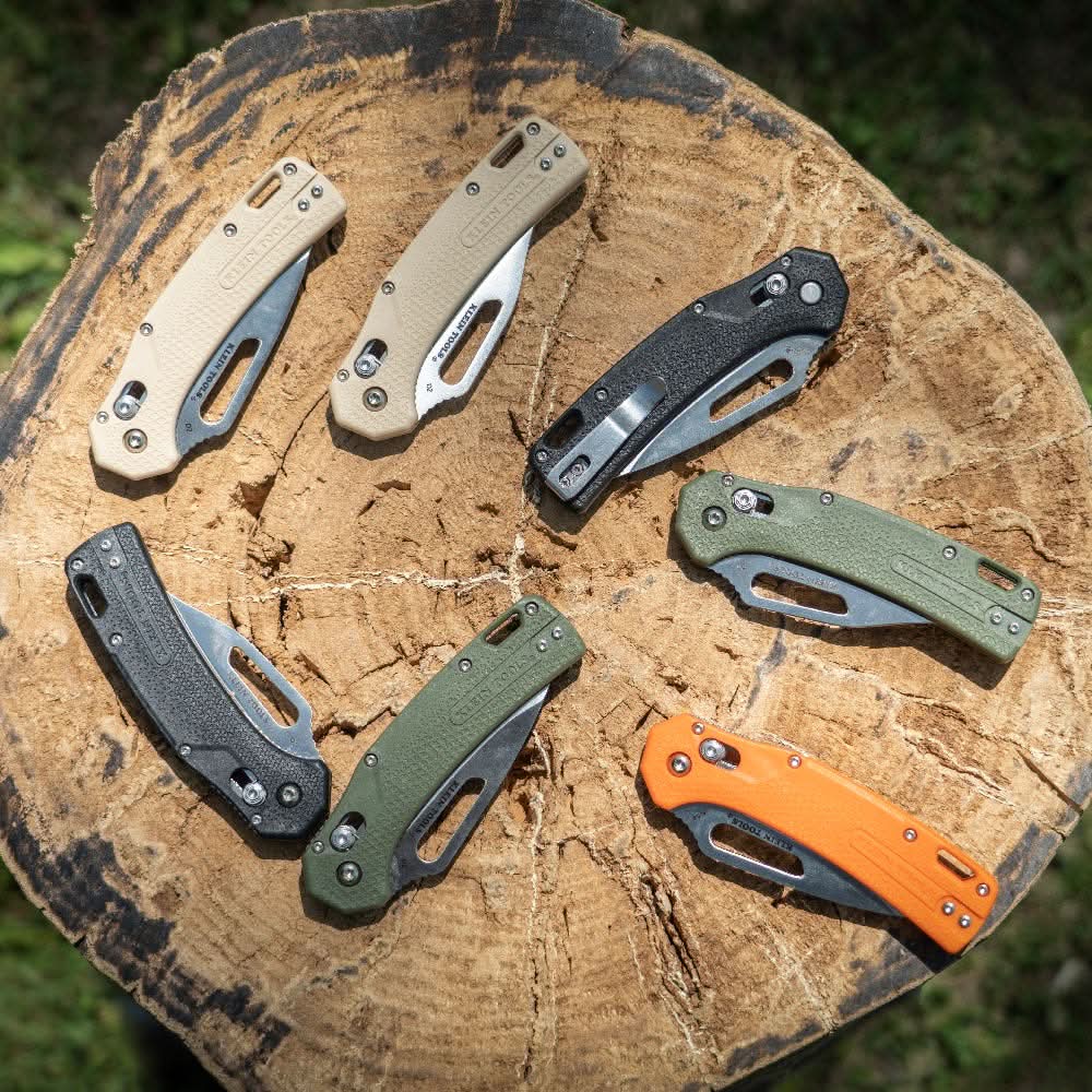 Klein Tools OGK001TNT KTO Resurgence Knife, Tanto Blade, Sand Handle