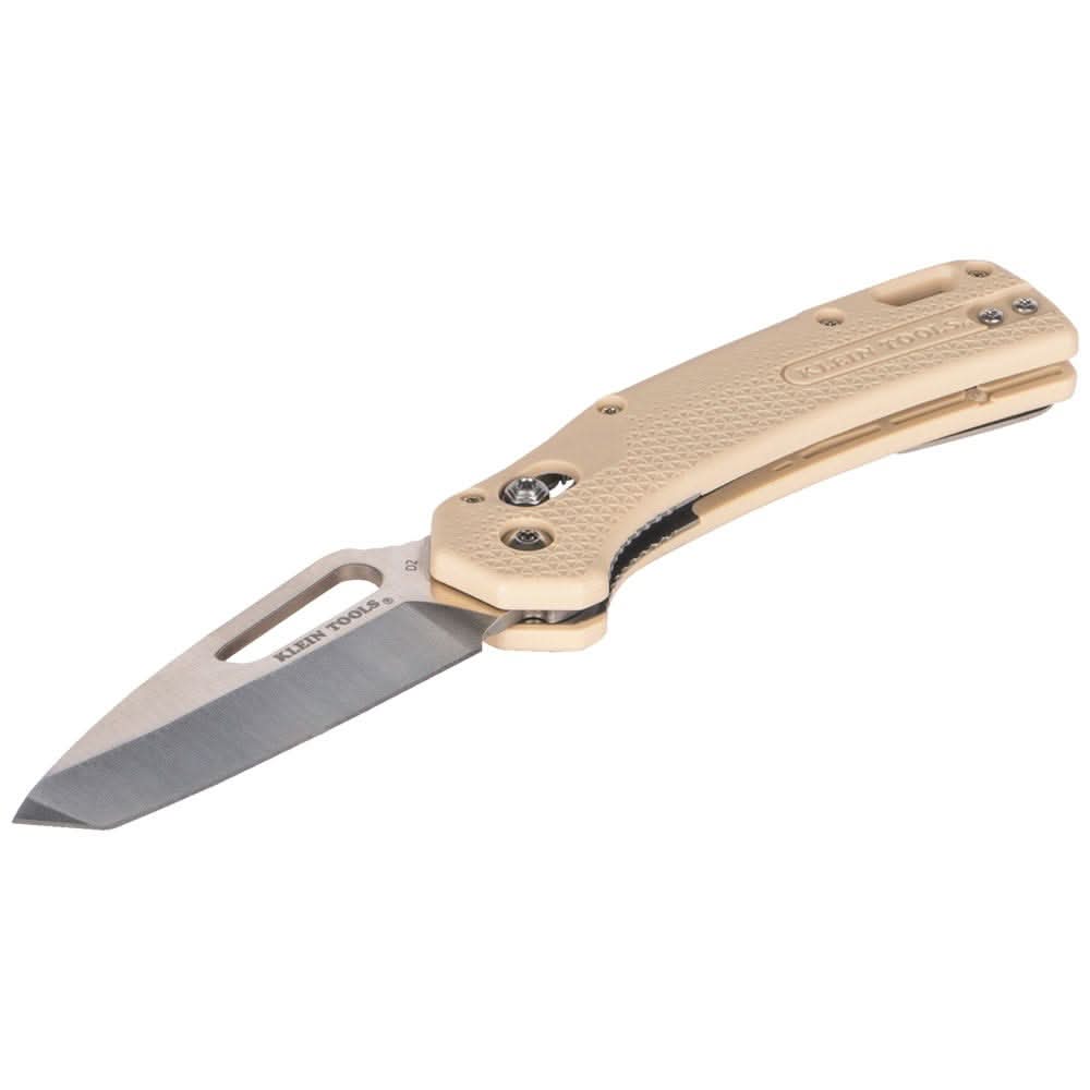 Klein Tools OGK001TNT KTO Resurgence Knife, Tanto Blade, Sand Handle