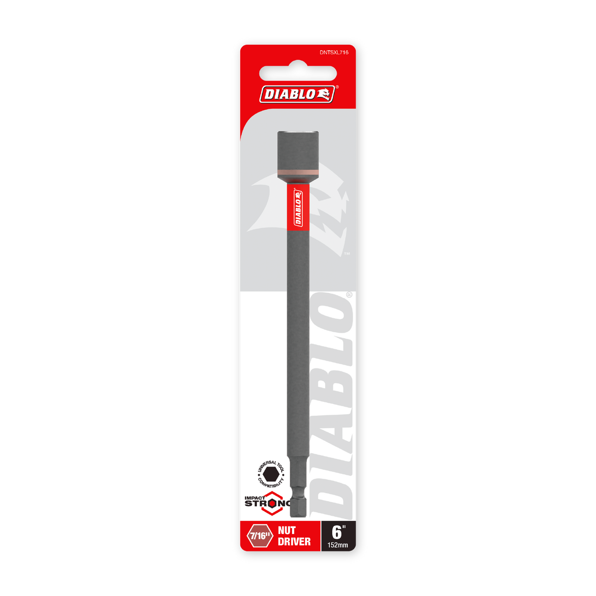 Diablo 7/16 in. x 6 in. Magnetic Nut Driver (DNTSXL716) in retail packaging
